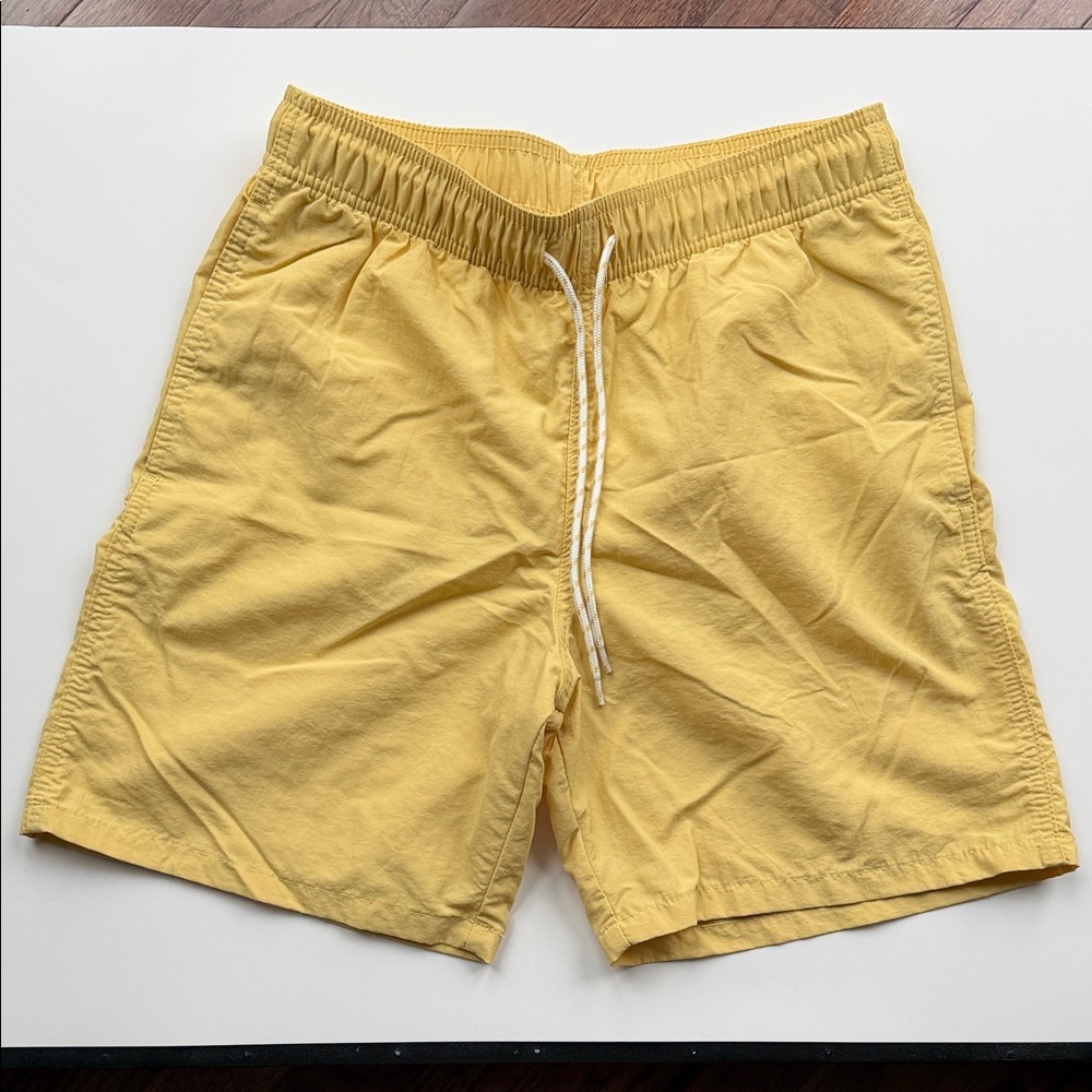 Casual Drawstring Shorts - Yellow
